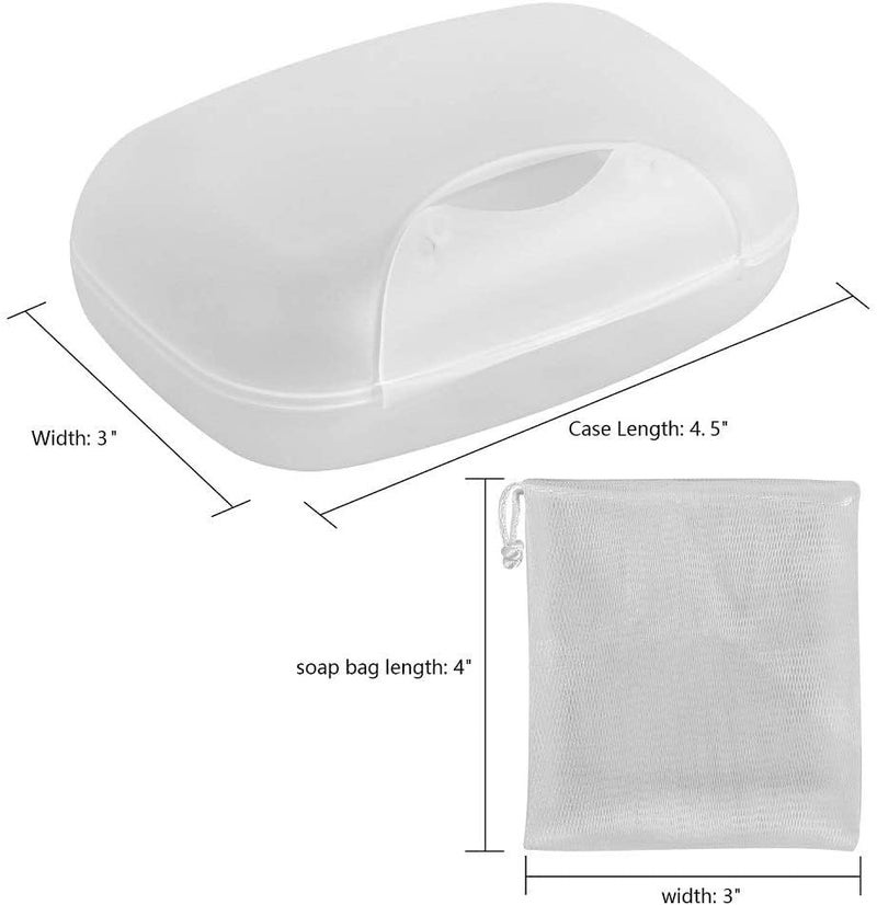 Vonpri Soap Box Holder, Soap Dish Soap Saver Case Container for Bathroom Camping Gym 1 Pack (Clear) - Image 5